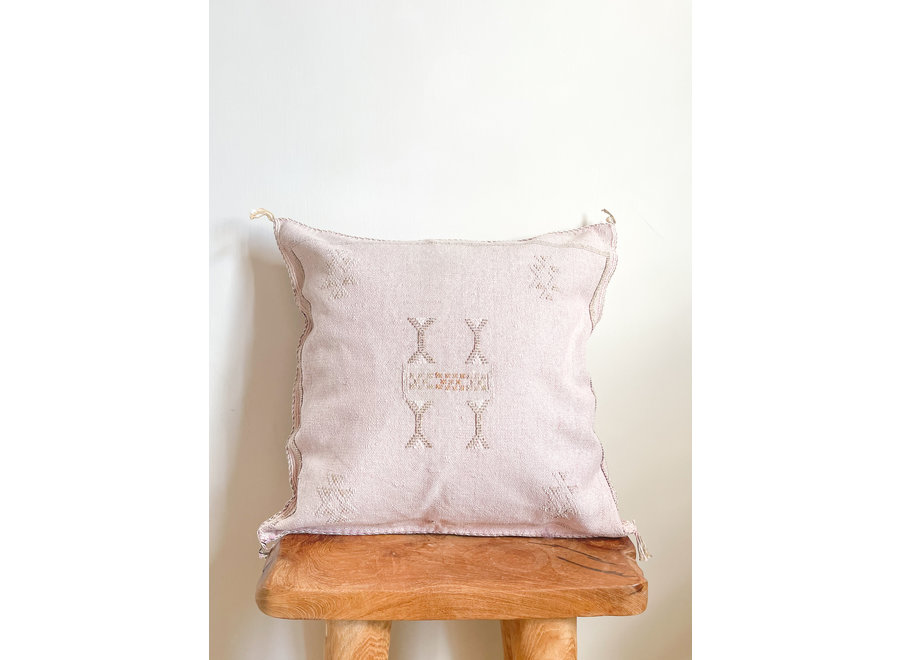 Cactus Silk Cushion - Light Pink