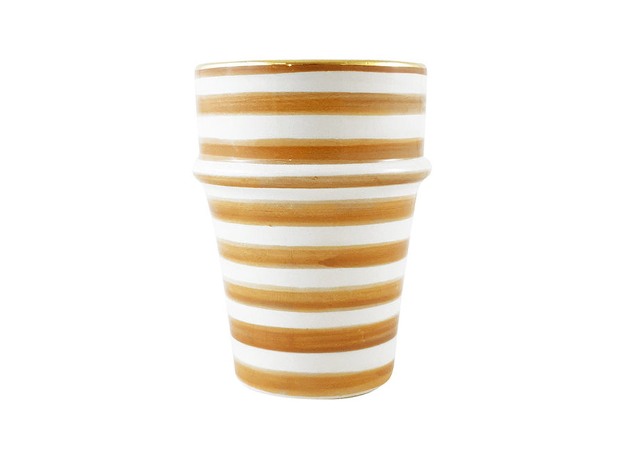 Cup Beldi Gold - Striped - Sand