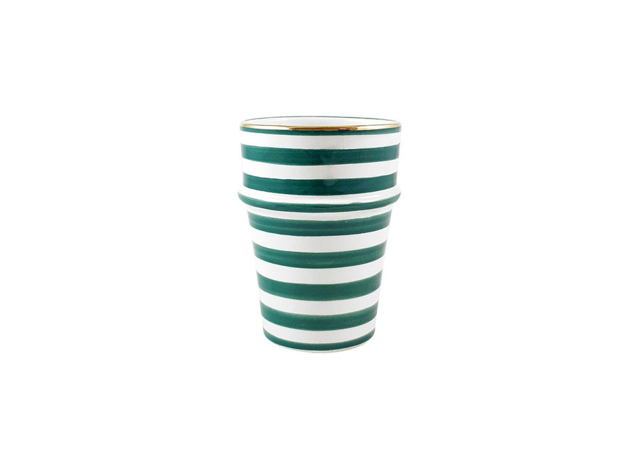 Cup Beldi Gold - Striped - Green