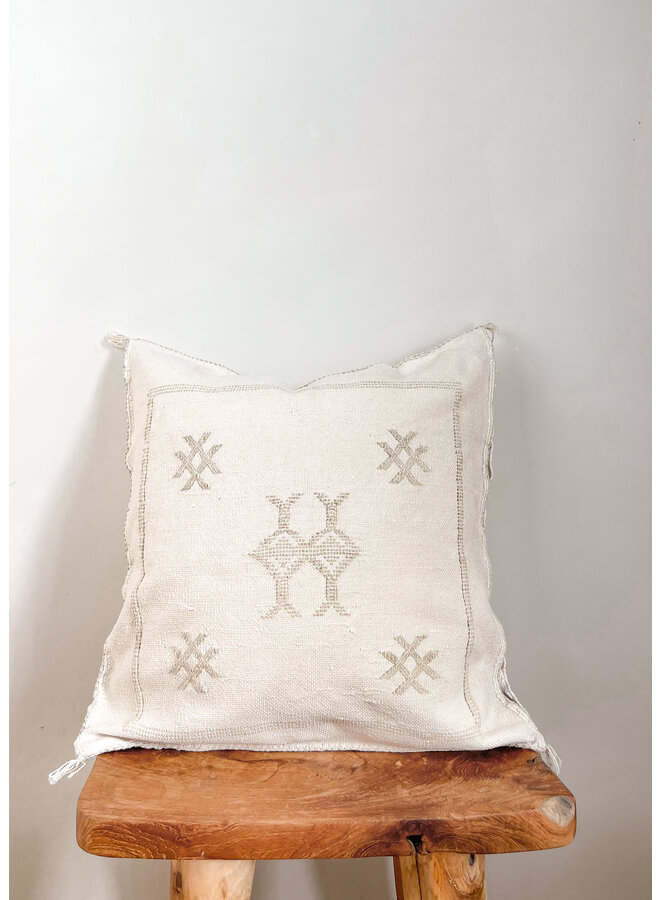 Cactus Silk Kussen  - Gebroken Wit