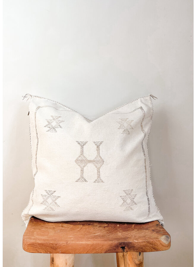 Cactus Silk Kussen  - Gebroken Wit
