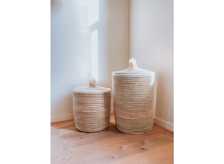Berber Laundry Basket - White - Medium