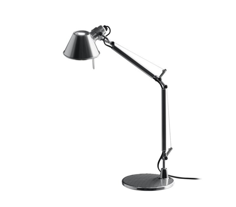 Artemide Lampe Tolomeo avec soccle 129cm - poli & anodisé HALO ou LED Lampe Tolomeo avec soccle 129cm - poli & anodisé HALO ou LED