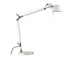 Tolomeo bureaulamp met voet Zwart/Wit of LED