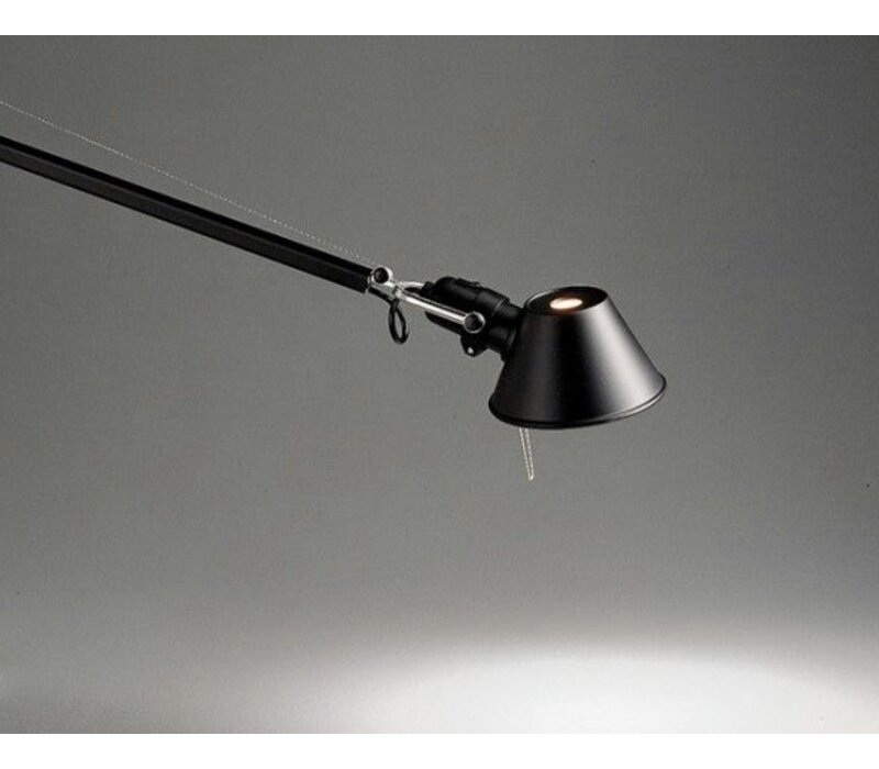 Tolomeo bureaulamp met voet Zwart/Wit of LED