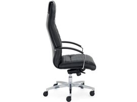 Director bureaustoel zwart leder