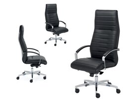 Director fauteuil de bureau cuir noir