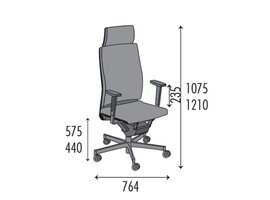 Director fauteuil de bureau cuir noir