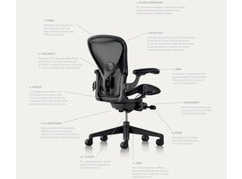 Aeron Remastered Deluxe Graphite bureaustoel