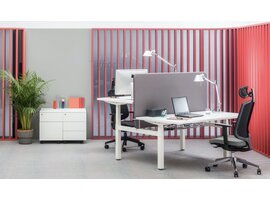 Ogi Drive double bureau réglable en hauteur manuellement