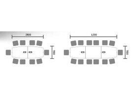 Mdd ST-Meeting vergadertafel 200 tot 700cm ST-Meeting vergadertafel 200 tot 700cm