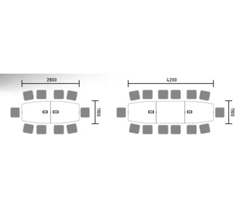 Mdd ST-Meeting vergadertafel 200 tot 700cm ST-Meeting vergadertafel 200 tot 700cm