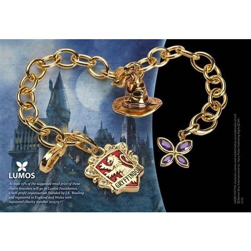 The Noble Collection Lumos Gryffindor Charm Bracelet The Noble Collection Lumos Gryffindor Charm Bracelet
