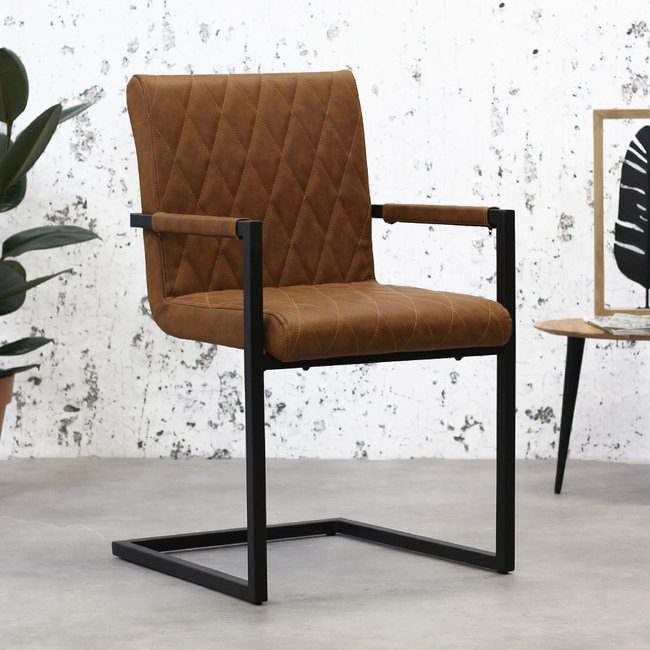 Carlo Esszimmerstuhl Industrial Cognac | MOBOLS - Mobols