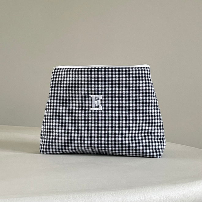 Toilettas - Navy gingham