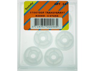 Stootdop transparant 20x10mm