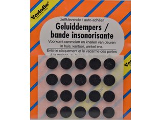 Geluiddemper zwart 10mm vel 20st.