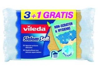 Vileda Slalom Soft Sponsjes - 3+1 gratis
