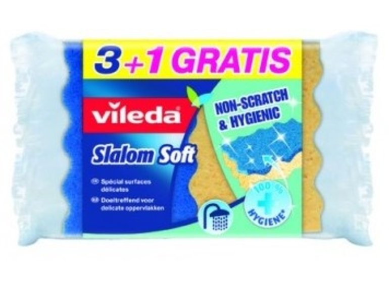 Vileda Vileda Slalom Soft Sponsjes - 3+1 gratis