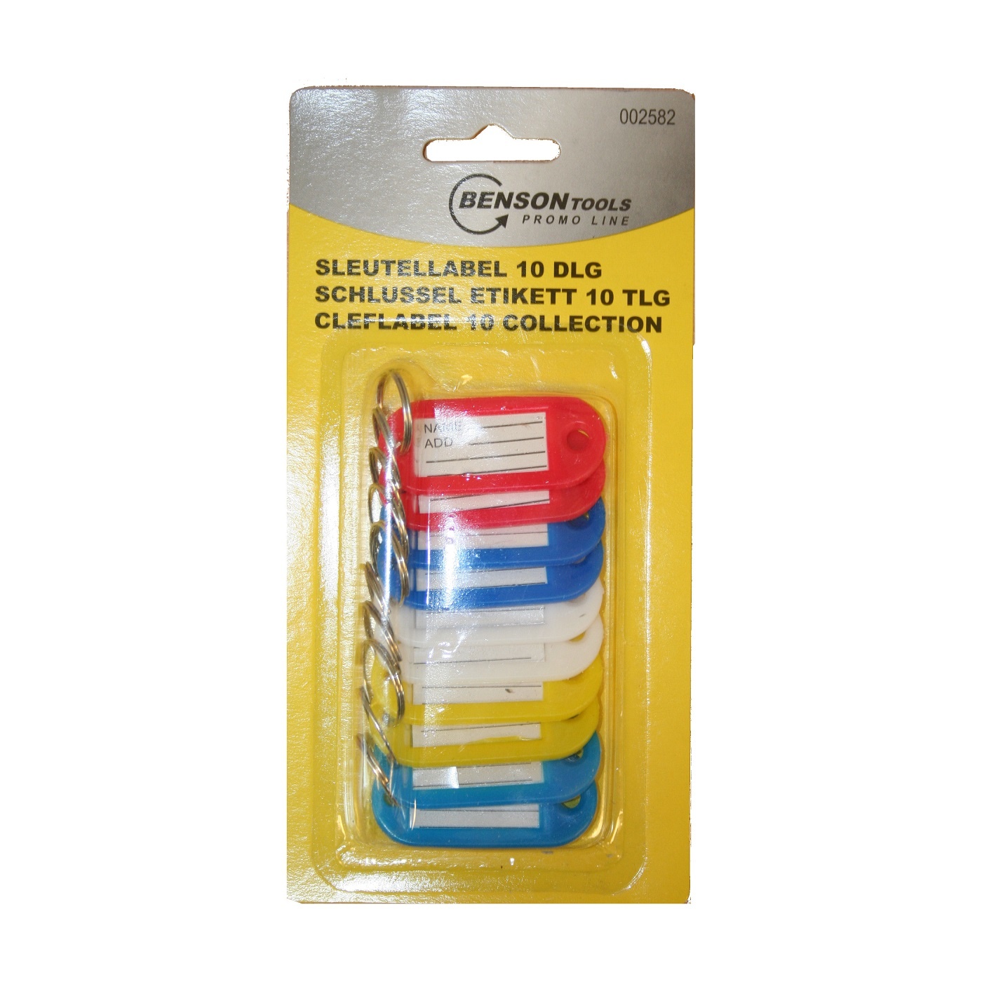 Sleutellabels 10 stuks in blister