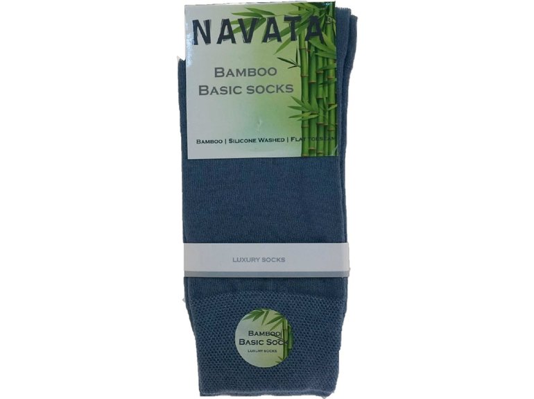 Navata Bamboo | basic sock | jeansblauw | 1PR Navata Navata Bamboo | basic sock | jeansblauw | 1PR