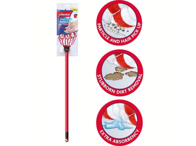 Vileda Vileda SuperMocio Microfibre & Power Mop - Inclusief Steel