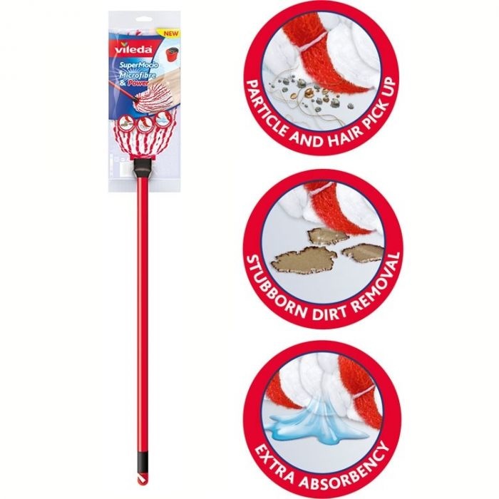 Vileda Vileda SuperMocio Microfibre & Power Mop - Inclusief Steel