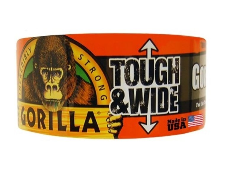 Gorilla 73mm x 27mtr zwart T&W Gorilla Gorilla 73mm x 27mtr zwart T&W