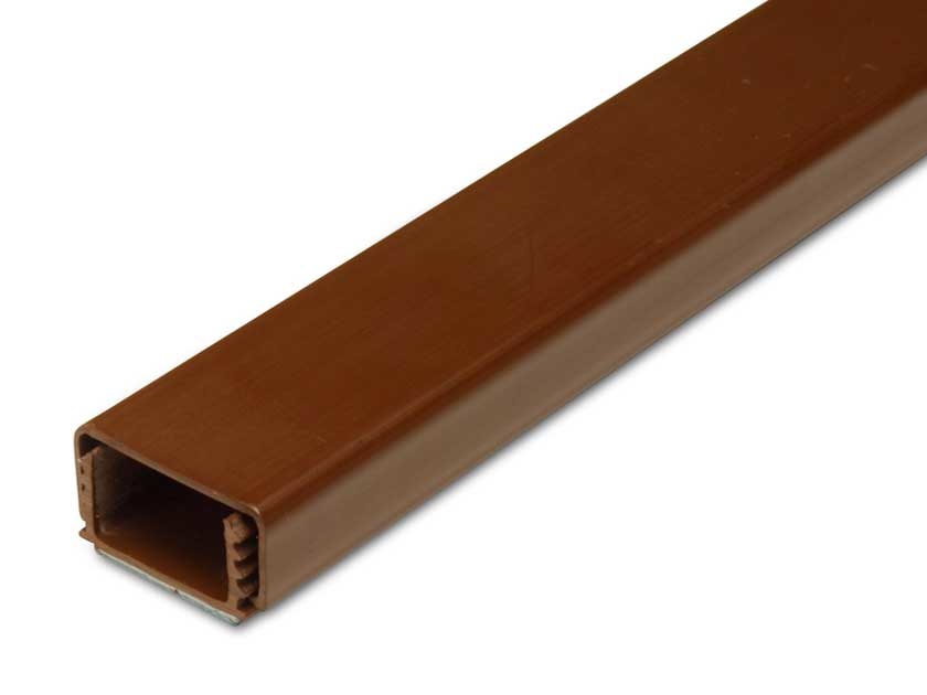Klik kabelgoot 20x10-15mm bruin 2meter (RAL 8014)