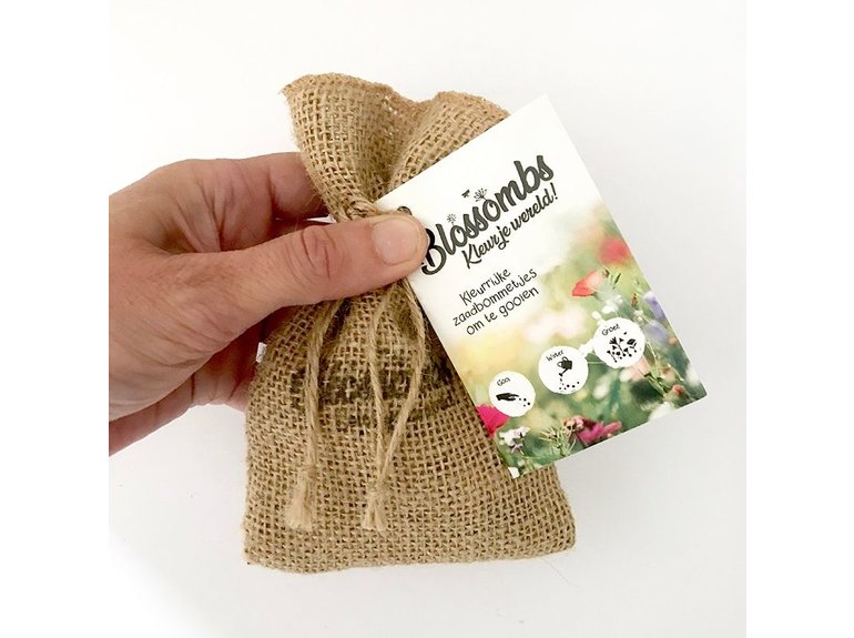 Blossombs jute bag | 8 zaadbommetjes Blossombs Blossombs jute bag | 8 zaadbommetjes