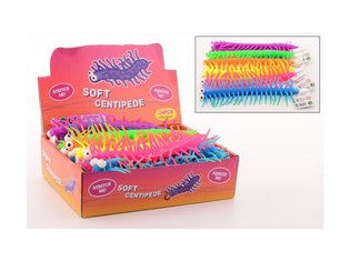 Johntoy Duizendpoot stretch 30cm | assorti display | 6 kleuren Duizendpoot stretch 30cm | assorti display | 6 kleuren