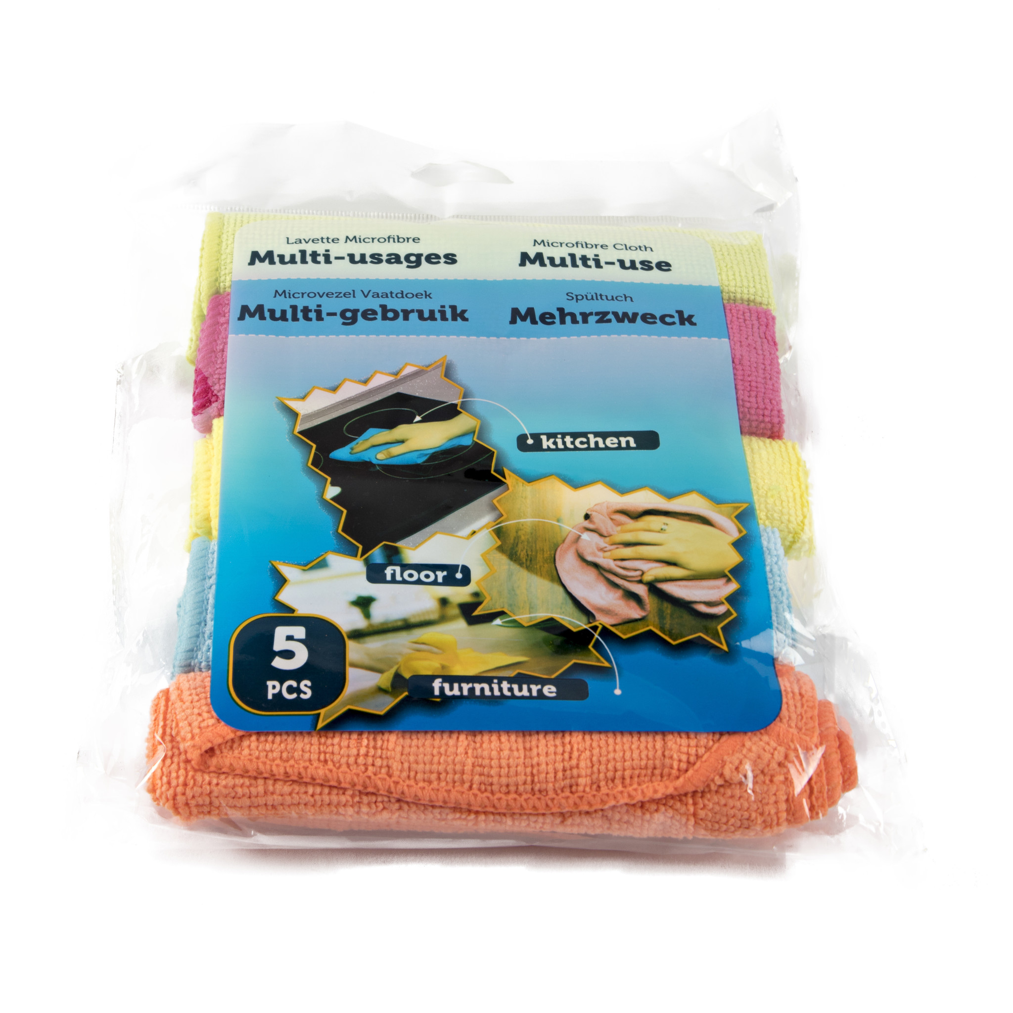 Cleany Micro doekje Cleany à 5 kleur assorti