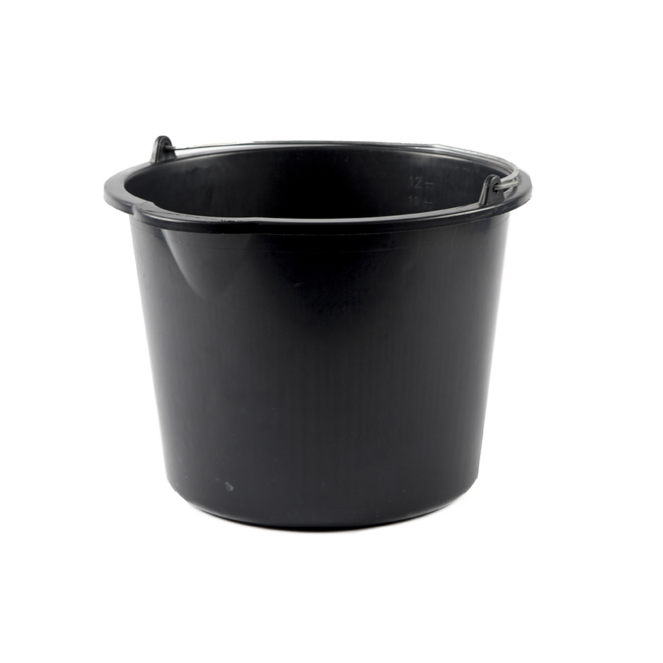 Emmer 12 ltr zwart
