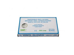 Handschoen vinyl L 50 stuks | wegwerphandschoenen