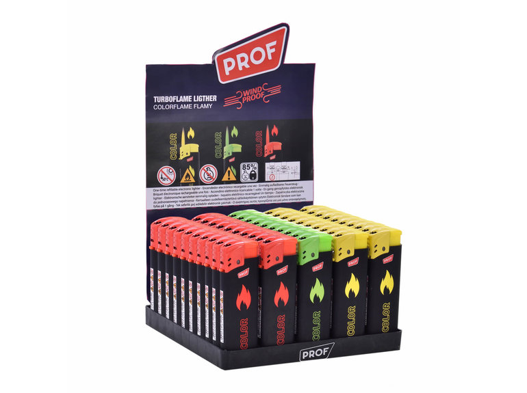 PROF PROF rubber touch colorflame navulbare aansteker | turbovlam