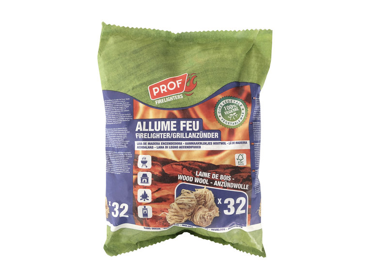 PROF aanmaakblokjes houtwol 32st PROF PROF aanmaakblokjes houtwol 32st