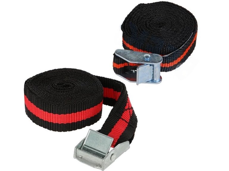 Spanbanden 2x 2.5mtr met klemgesp Spanbanden 2x 2.5mtr met klemgesp