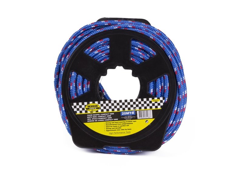 Touw haspel 6mm - 20mtr