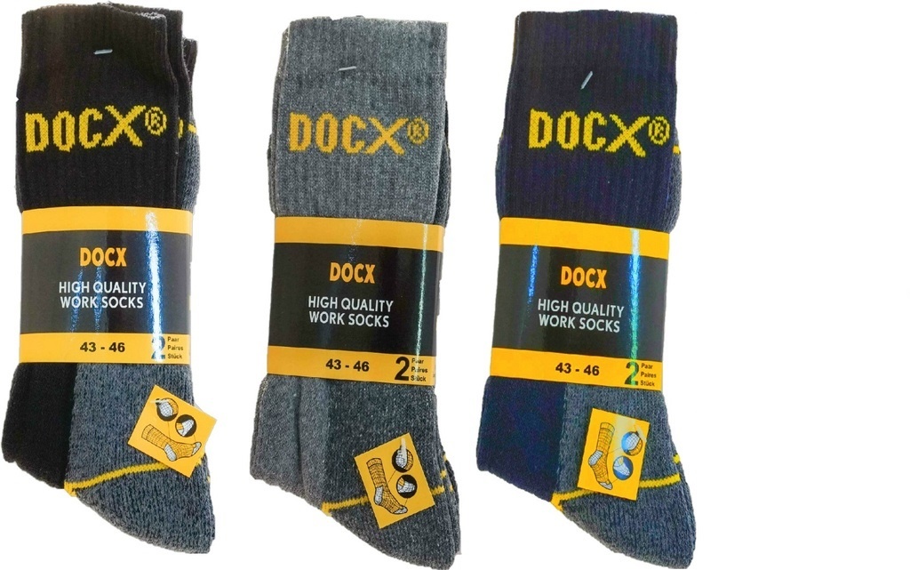 Werksokken DocX | 3 kleuren | 2 paar