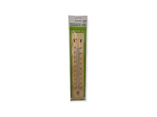 Buitenthermometer hout 40cm in blister
