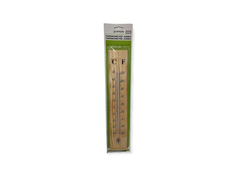 Buitenthermometer hout 40cm in blister Buitenthermometer hout 40cm in blister