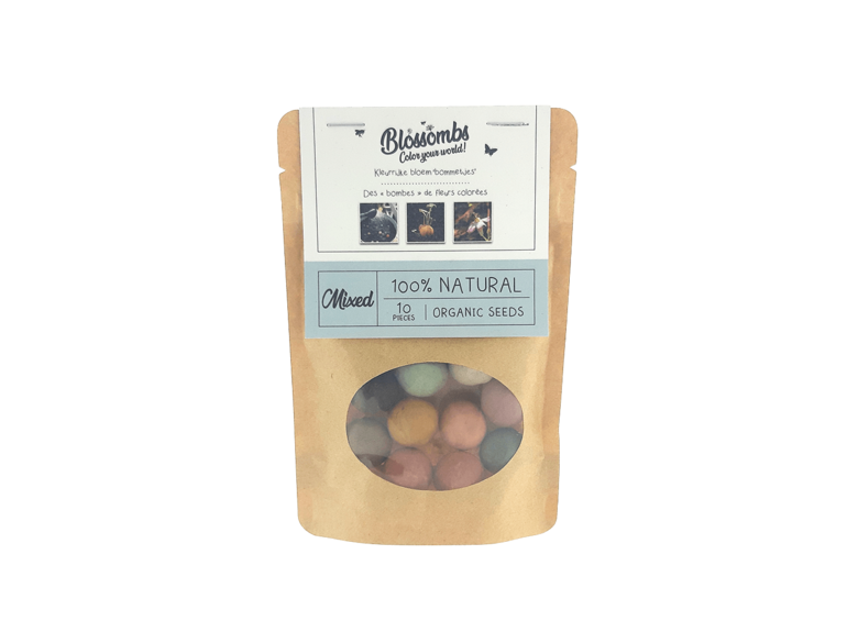Blossombs Kraft Bag | 10 zaadbommetjes | diverse varianten Blossombs Blossombs Kraft Bag | 10 zaadbommetjes | diverse varianten