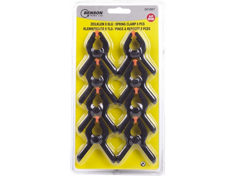 Zeilklem kunststof | 60mm | 8 stuks | zwart Zeilklem kunststof | 60mm | 8 stuks | zwart