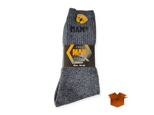 Werksokken MAN | blauw-grijs-zwart | 40 x 3 paar Omdoos