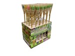 Tuinfakkel bamboe met citronella kaars in glas