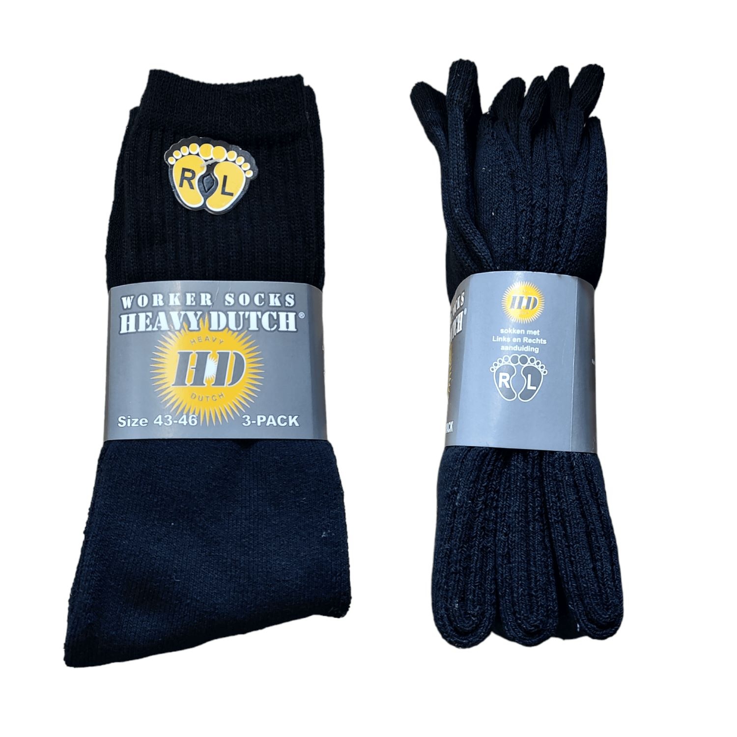 Heavy Dutch Werksokken Heavy Dutch | Zwart | 3 paar