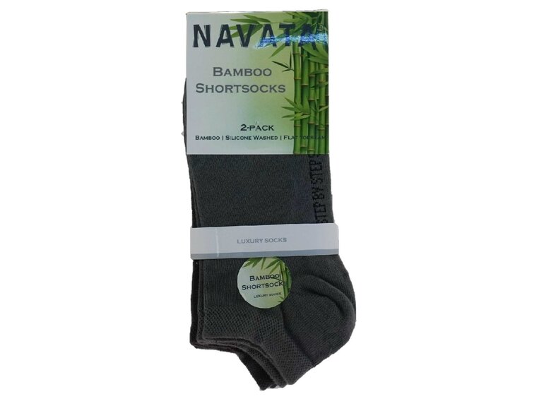 Navata Bamboo | Short sock | grijs | 2PR Navata Navata Bamboo | Short sock | grijs | 2PR