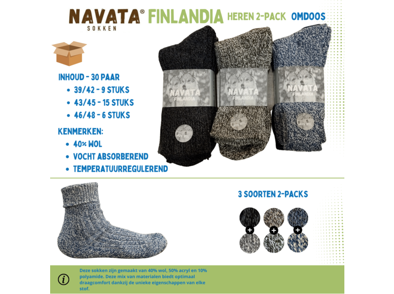 Navata Omdoos Navata  Finlandia  | Heren 40% 2P | 30 st