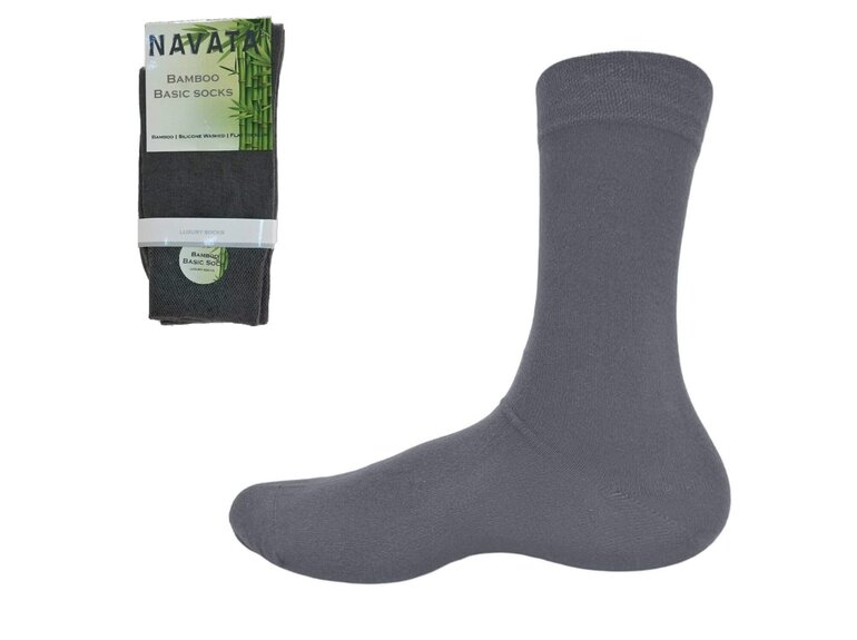 Navata Bamboo | basic sock | middle grey | 1PR Navata Navata Bamboo | basic sock | middle grey | 1PR