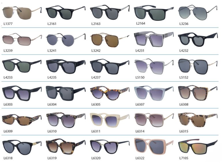 Luxe trendy zonnebrillen | navulling | assorti VLOT Luxe trendy zonnebrillen | navulling | assorti